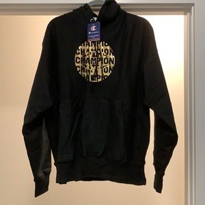 Champion Knockout Hoodie Black NWT Reverse Weave